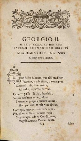Io. Matthiae Gesneri, Eloqv. Et Poes. In Acad. Georgia Avgvsta Profess. Pvbl. ... Opvscvla Minora Varii Argvmenti, Tomus VIII. Carminum Libros III. Continens