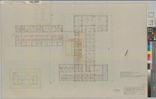 Münster (Münster) Um- und Erweiterungsbau der Augenklinik der Universität Vorentwurf Grundriß Erdgeschoß 1960 1 : 100 68 x 106 Pause Staatshochbauamt Münster Regierung Münster Nr. 33957