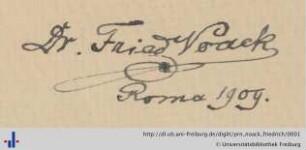 [Provenienz]: Noack, Friedrich