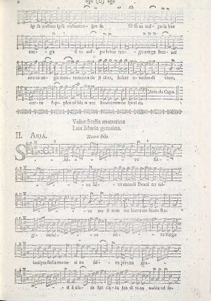 PHILOMELA SACRA, TER SEXIES ARIOSA, IN B. V. MARIAE LAUDEM, SANCTORUM GLORIAM, MUNDI CONTEMPTUM, à Voce Solâ, II. Violinis, Alto Violâ obligatâ, cum Organo, & Violoncello. Authore R. P. Eugenio Willkomm, ... OPUS I. ... Cum Permissu Superiorum