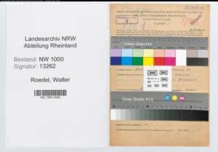 Entnazifizierung Walter Roedel, geb. 05.07.1908 (Studienrat)