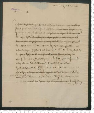 Brief von Johann Leonhard Schrag an Julius Eduard Hitzig
