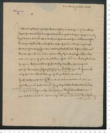 Brief von Johann Leonhard Schrag an Julius Eduard Hitzig