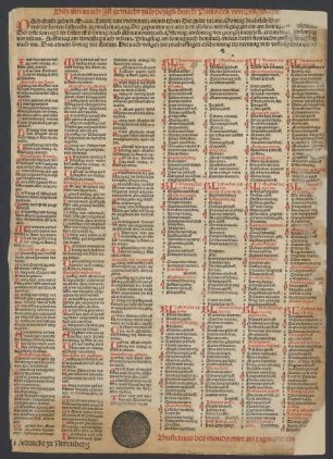 Almanach auf das Jahr 1489