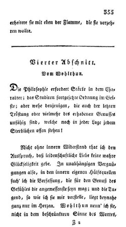 Vierter Abschnitt. Vom Wohlthun.