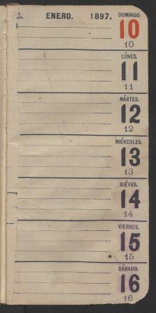 [Fragmente des Kalenders von 1897]