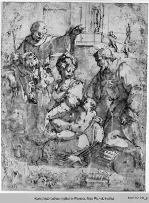 Entwurf zu Madonna mit Kind und Heiligen