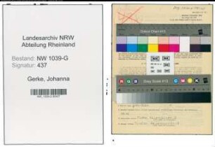 Entnazifizierung Johanna Gerke , geb. 05.12.1922 (Fuersorgerin)
