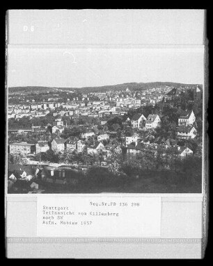 Stuttgart, Teilansicht vom Killesberg nach Südwesten