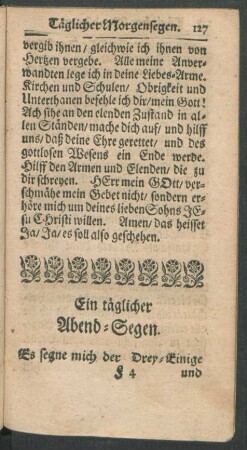 Ein täglicher Abend-Segen