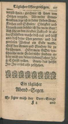 Ein täglicher Abend-Segen