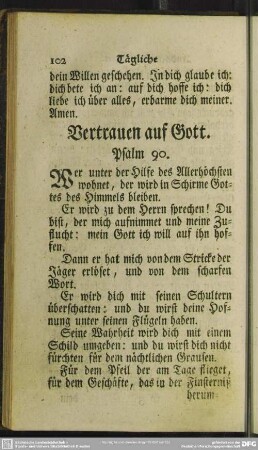 Vertrauen auf Gott