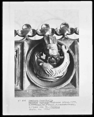 Grabower Altar — Altarbekrönung: Die klugen und die törichten Jungfrauen; Propheten — Altarbekrönung: Jeremia