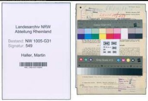 Entnazifizierung Martin Haller , geb. 19.09.1884 (Gastwirt)
