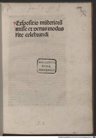 Expositio mysteriorum missae