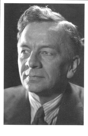 Porträt Erich Ponto. Fotografie (Weltpostkarte) von Reinhard Berger. Dresden, um 1940