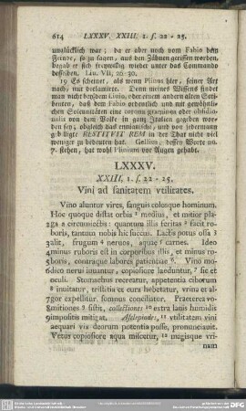 LXXXV. XXIII, 1. s. 22 - 25. Vini ad sanitatem utilitates