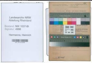 Entnazifizierung Heinrich Hermanns , geb. 14.06.1904 (Meister)