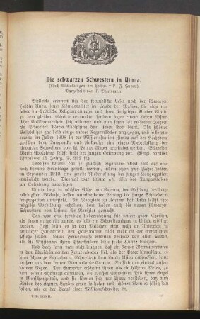 Die schwarzen Schwestern in Utinta