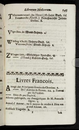 Livres Francois.