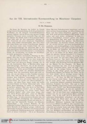 Aus der VIII. Internationalen Kunstausstellung im Münchener Glaspalast, 2, Die Romanen