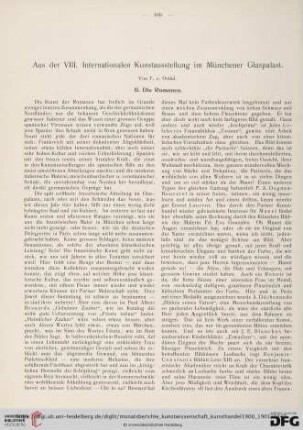 Aus der VIII. Internationalen Kunstausstellung im Münchener Glaspalast, 2, Die Romanen
