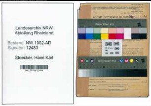 Entnazifizierung Hans Karl Stoecker, geb. 01.12.1906 (Wissenschaftler)