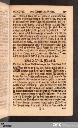 Das XXVII. Capitel. Er fährt in seinen Beschwörungen der Besessenen fort.