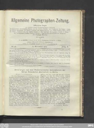 Nr. 35. 27. November 1903. Jahrg. X.