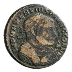 Münze, Follis, Jannuar 309 n. Chr.