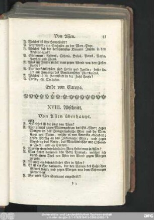 XVIII. Abschnitt. Von Asien überhaupt.