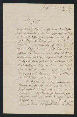 29r-30v, Brief: Greifwald den 15. December 1864