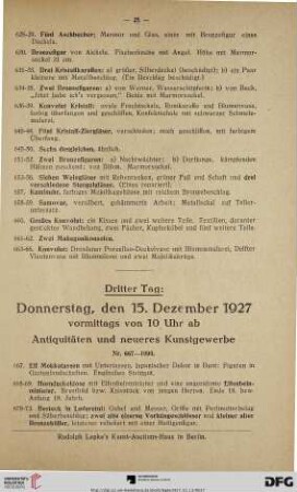 Antiquitäten und neueres Kunstgewerbe (Nr. 667-1000)