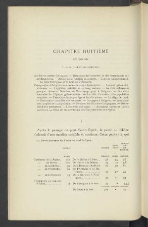 Chapitre Huitième Avignon