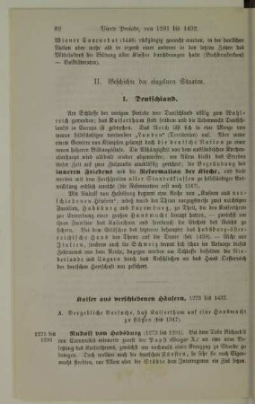 II. Geschichte der einzelnen Staaten