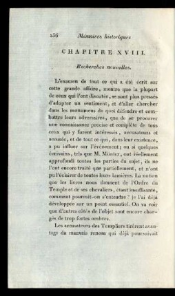 Chapitre XVIII. [XIX.] Recherches nouvelles.