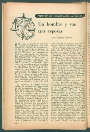 Un hombre y sus tres esposas : Procesos que apasionaron al mundo