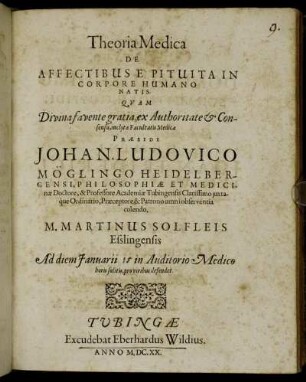 Theoria Medica De Affectibus E Pituita in Corpore Humano Natis