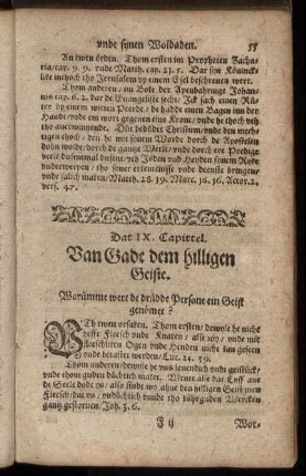 Dat IX. Capittel. Van Gade dem hilligen Geiste.