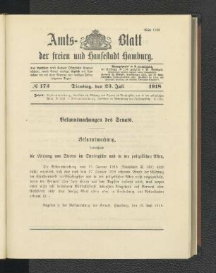 No. 173, 23. Juli 1918