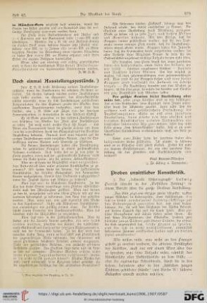 Noch einmal Ausstellungszustände