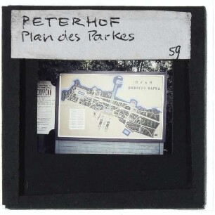 Peterhof, Plan der Parkanlage