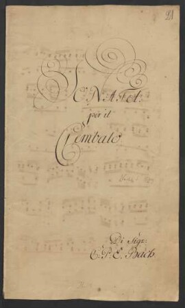 Sonaten; cemb; C-Dur; H 150; Wq 51.1