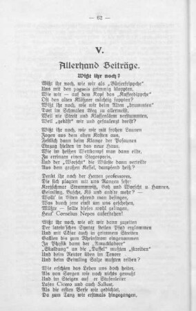 Wißt ihr noch?