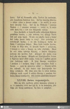 XXVIII. Dobre wopomnjeće