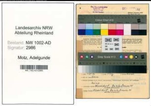 Entnazifizierung Adelgunde Motz, geb. 19.02.1899 (Bueroangest.)