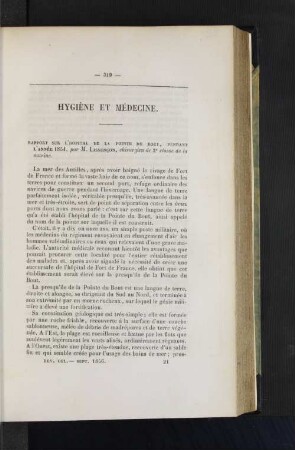 Hygiene et medecine.