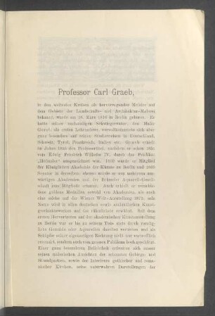 Professor Carl Graeb