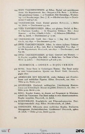 Schmuck – Dosen – Bijouterien (Nr. 300-362)