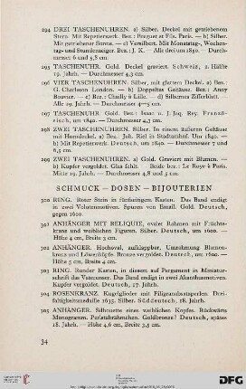 Schmuck – Dosen – Bijouterien (Nr. 300-362)